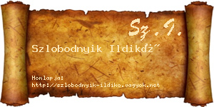 Szlobodnyik Ildikó névjegykártya